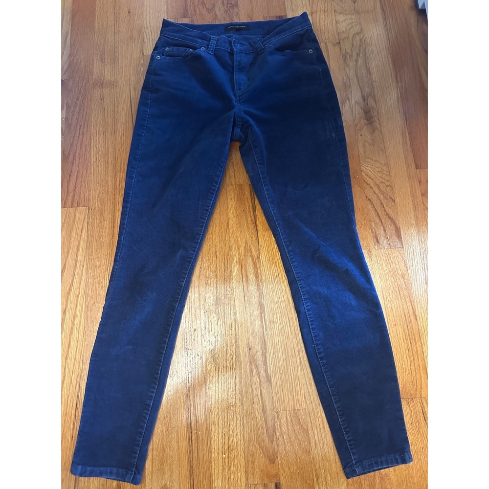 Banana Republic Skinny Pants Womens 26/2 Navy Corduroy Preppy Old Money EUC